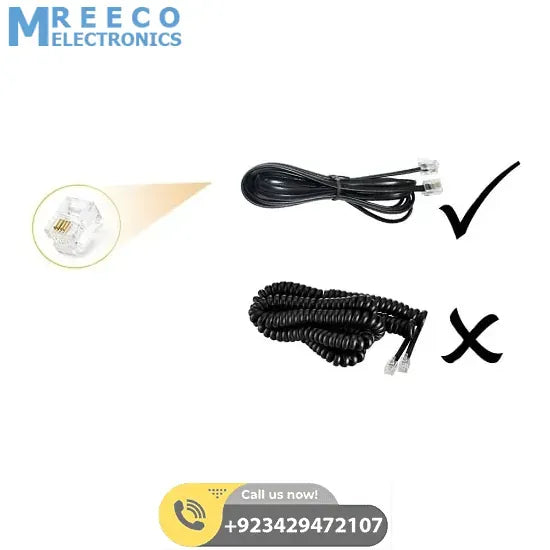 4 Pin RJ11 Telephone Jack Plug Connector 6P4C - Top View