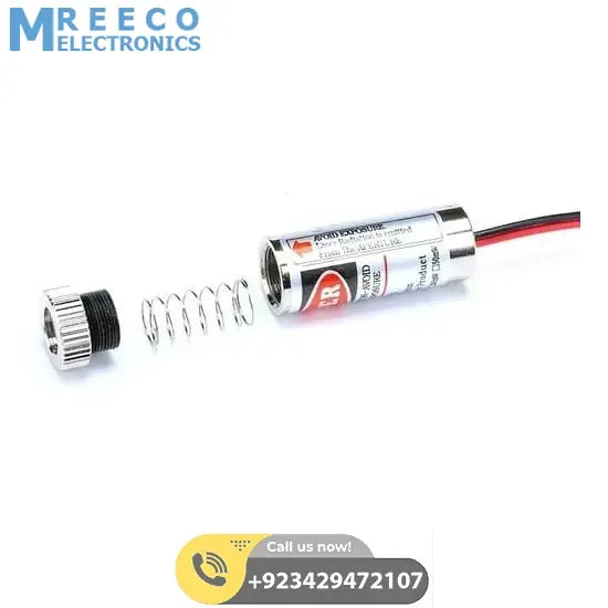 5mW 650nm Red Cross Line Laser Module Adjustable Focus Laser Diode - Back View