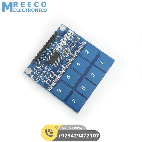 TTP226 8 Channel Digital Capacitive Touch Sensor Module - Side View