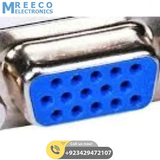 VGA connector with cover Type A Female DB-15 - Front View