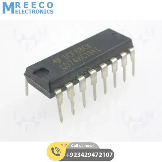 Bidirectional Shift Register IC 74HC194 - Front View