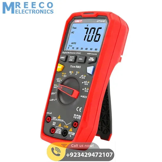 UNI-T UT161D 1000V True RMS Digital Multimeter - Back View