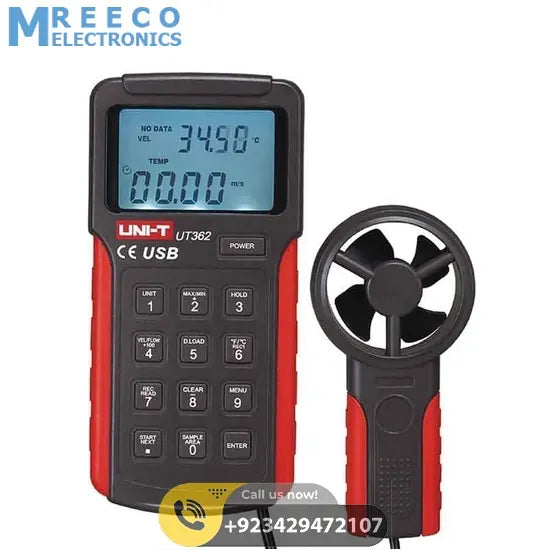 UNI-T UT362 Anemometer - Front View