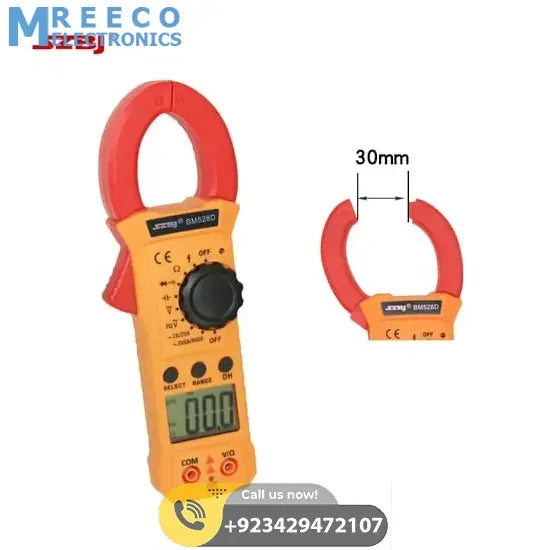 Handheld Digital Clamp Meter BM528D Non Contact AC DC Volt Amp Multimeter In Pakistan - Bottom View