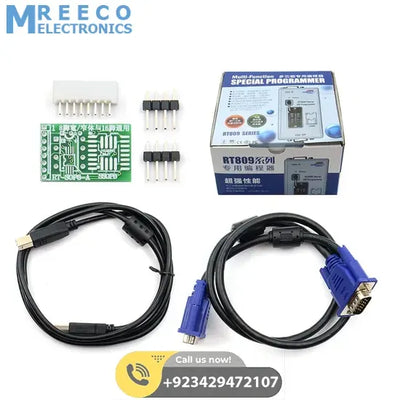 BIOS RT809F Serial ISP Programmer RT809 With 3 Adapters - Side View