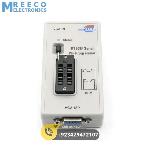 BIOS RT809F Serial ISP Programmer RT809 With 3 Adapters - Back View