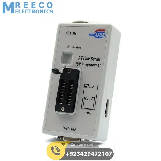 BIOS RT809F Serial ISP Programmer RT809 With 3 Adapters - Angle View