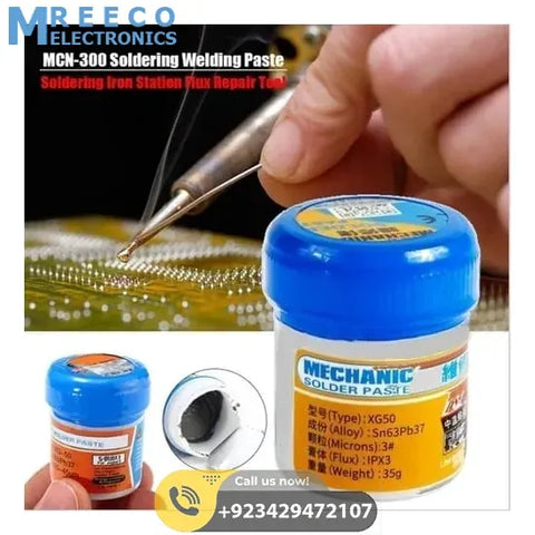 Mechanic Soldering Flux Paste 35Gram Soldering Tin MCN 300 Solder Welding Cream Sn63 Pb37 XG50 - Front View