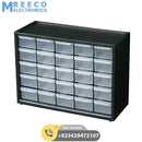 25 Section Cabinet Plastic Drawer Organizer Box Components Jewelry Box - Front View