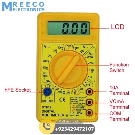 DT830D Digital Multimeter In Pakistan - Bottom View