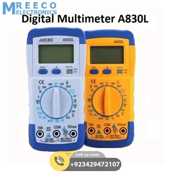 Digital LCD Multimeter A830L - Front View