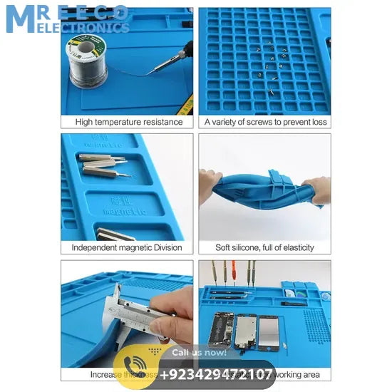 Heat Insulation Silicone Large Soldering &amp; Repairing Mat - Side View