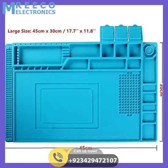 Heat Insulation Silicone Large Soldering &amp; Repairing Mat - Top View