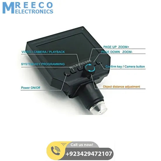 Digital Microscope 4.3in HD LED 3.6MP 1-600X Continuous Magnifier - Zoomed View