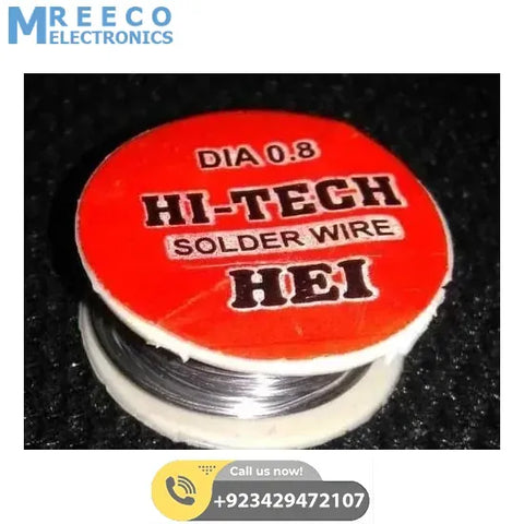 0.8mm 2.5ft Soldering Wire - Front View