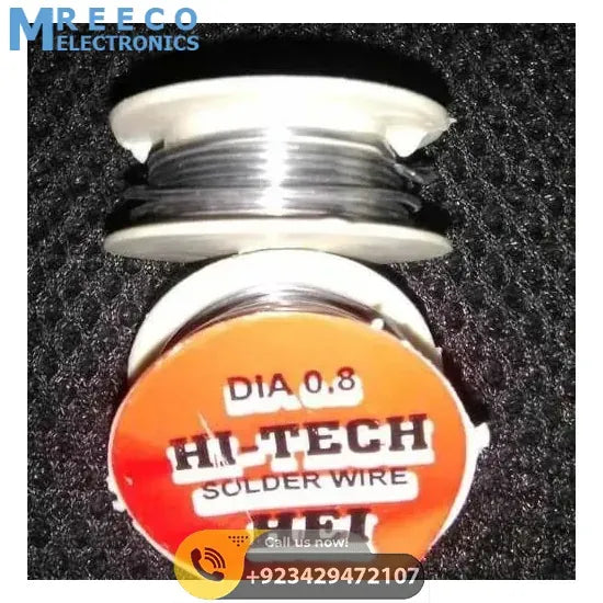 0.8mm 2.5ft Soldering Wire - Side View