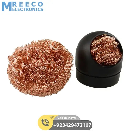 Solder Iron Tip Cleaner Cleaning Steel Wire Sponge Balls - Angle View