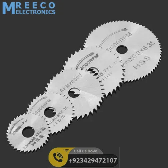 HSS Circular Saw Blade Set For Metal &amp; Dremel Rotary Tools - Side View