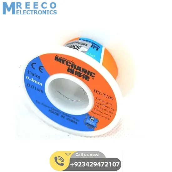 Mechanic HX-T100 0.4mm 50 Grams Soldering Wire - Front View