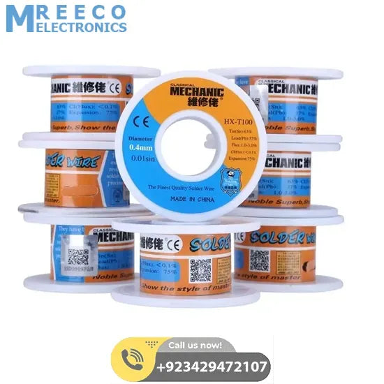 Mechanic HX-T100 0.4mm 50 Grams Soldering Wire - Back View