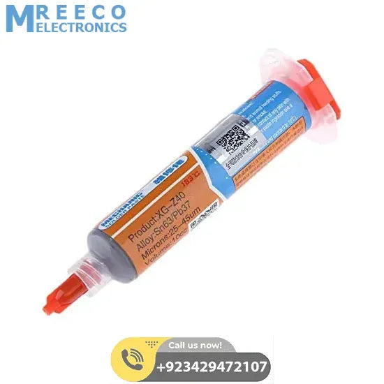 Mechanic Solder Paste in Syringe - Front View