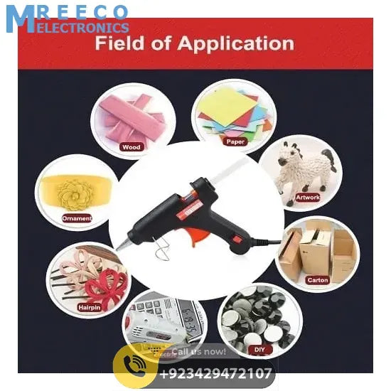 Glue Gun For 11mm Glue Stick HJ016 80W 50/60Hz - Back View