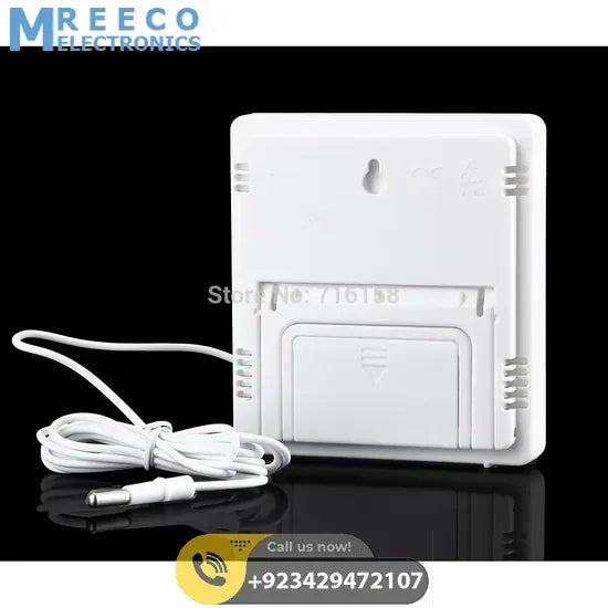 HTC-2A HTC2A Digital Clock Electronic Temperature Hydrometer Thermometer - Back View