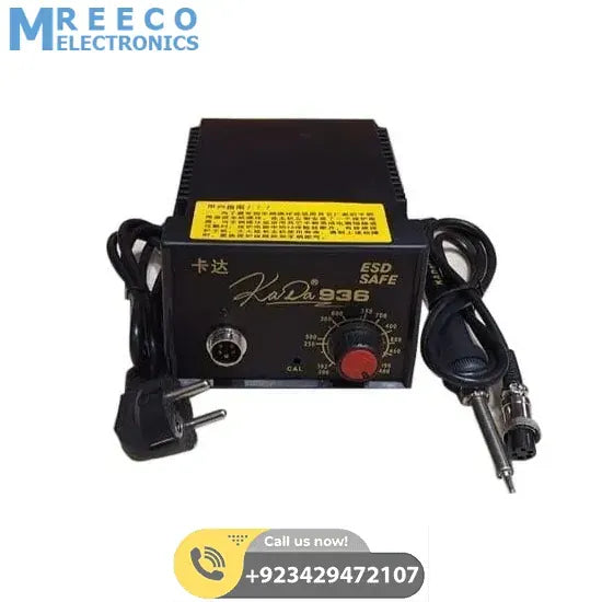 Soldering Iron Station Adjustable Temperature ESD Safe KADA 936 - Back View