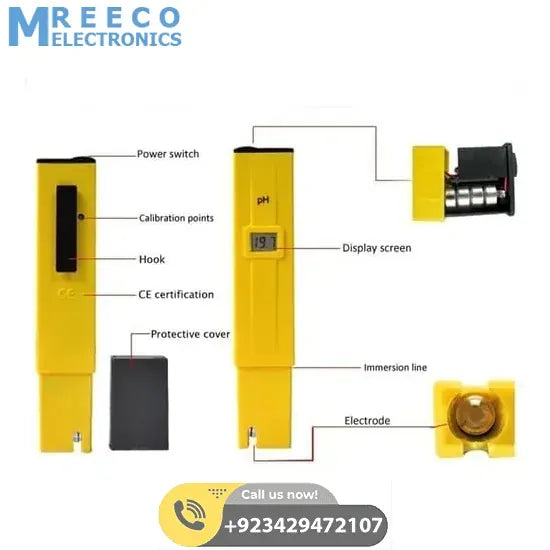 Pocket Size Digital LCD PH Meter pH-009 Pen Type Water Quality Tester - Top View