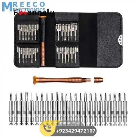 25 In 1 Precision Screwdrivers Set,mini Screwdrivers Repair Tools Kits With Leather Case For Mobile Phone, Pc Laptop, Macbook, Tablet, Ipad, Computers in Pakistan