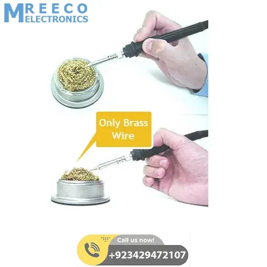 Wire Sponge Soldering Iron Tip Cleaner Tip Iron Cleaning Wire Wire Ball - Side View
