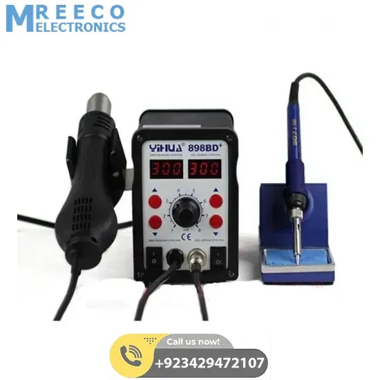 Hot Air Soldering Rework Station Welding Machine YIHUA YH898BD+ - Front View