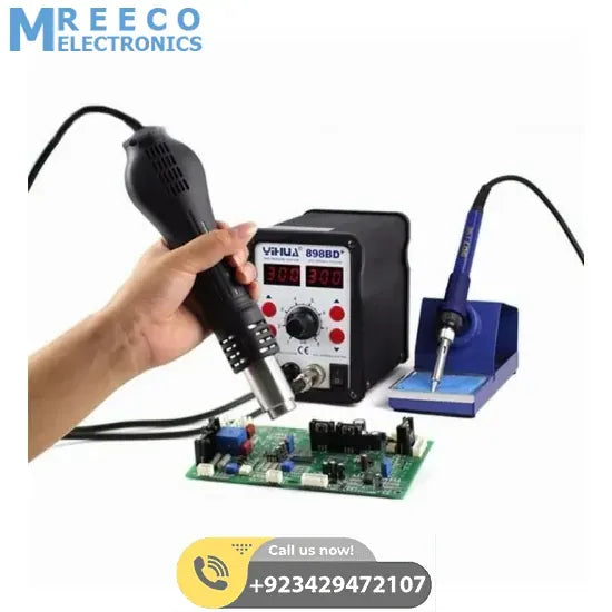 Hot Air Soldering Rework Station Welding Machine YIHUA YH898BD+ - Back View