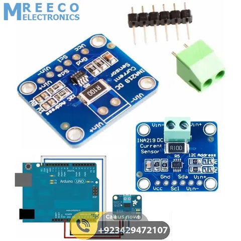 INA219 Bi-Direction DC Current Power Supply Sensor Module GY-219 Module in Pakistan - Front View