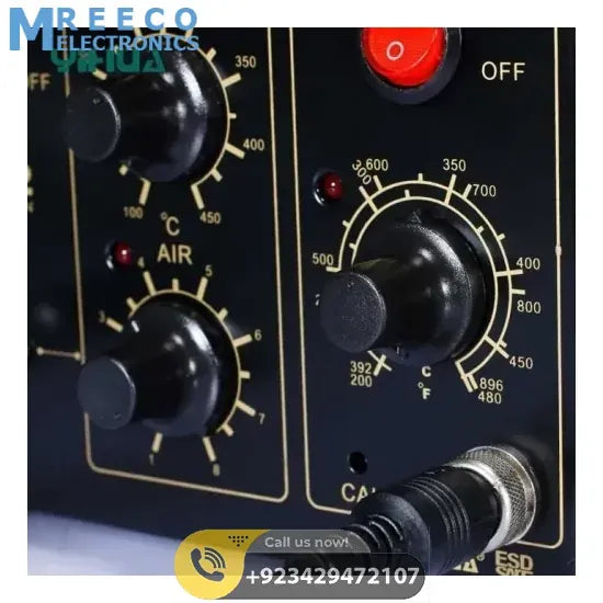 Brushless Hot Air Pump Soldering SMD Rework Station YIHUA YH852 - Bottom View