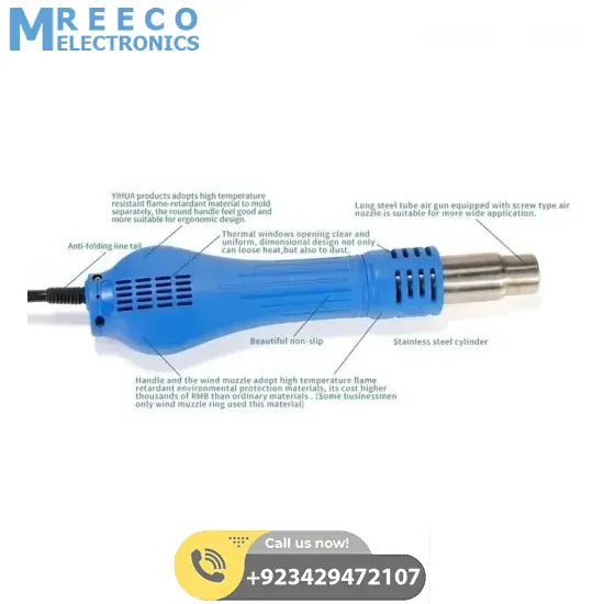 Hot Air Soldering Rework Station Heat Gun Welding Machine YIHUA YH899D - Back View