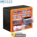 12 Drawer Tool Component Organizer Plastic Storage Box Container - Front View
