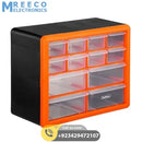 12 Drawer Tool Component Organizer Plastic Storage Box Container - Side View