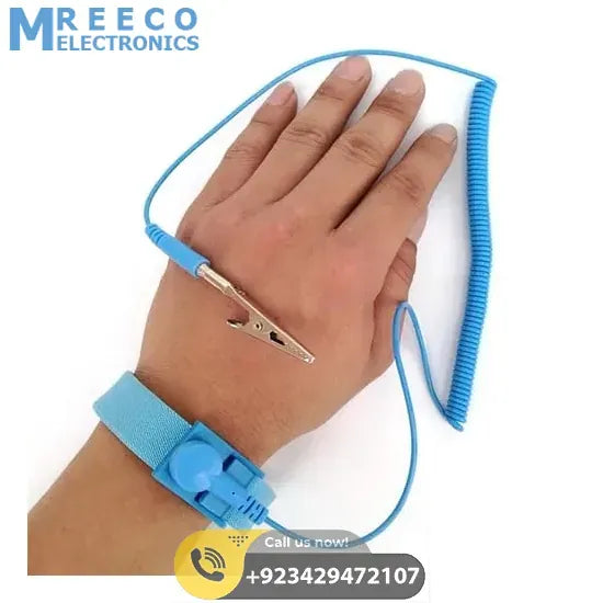 Antistatic Wrist Strap ESD Grounding Wrist Band Bracelet With Clip - Side View