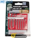 Miniature L Key Wrench Screwdriver Kit Hex key Set Allen 7Pcs 0.7-3.0mm 8PK-022 Proskit - Front View