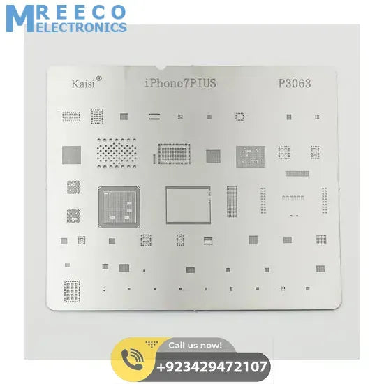 P3063 IC Chip BGA Reballing Stencil Kits Set Solder Template Multi-Function CPU Tin Steel Net For I Phone 7 Plus - Front View