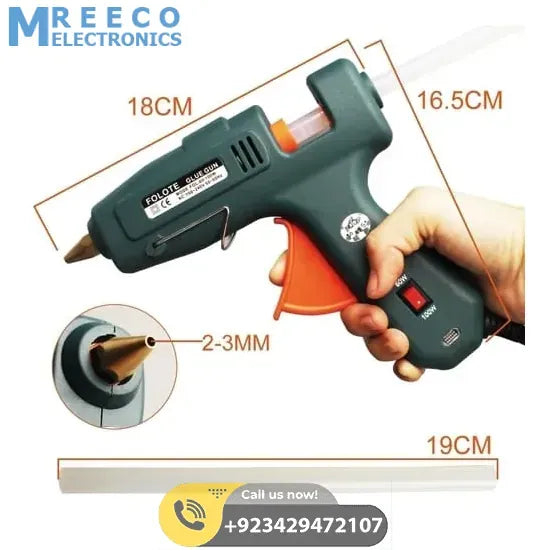 Instant Heat 60W 100W Dual Temperature Glue Gun - Side View