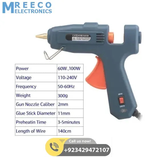 Instant Heat 60W 100W Dual Temperature Glue Gun - Bottom View