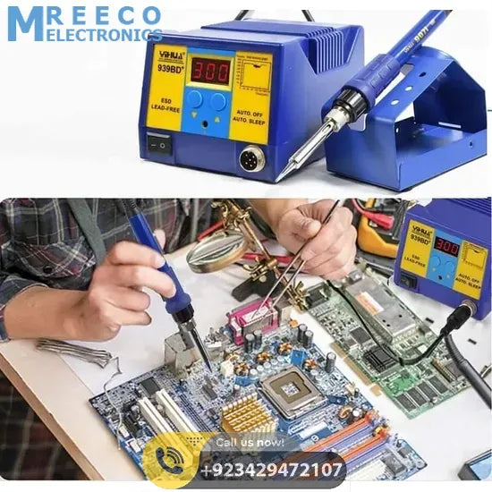 High Power Adjustable Temperature Soldering Station YH939BD+ - Back View