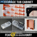 60 Drawer Plastic Component Storage Tools Box Makeup Jewelry Medicine Stationery Organizer - Angle View