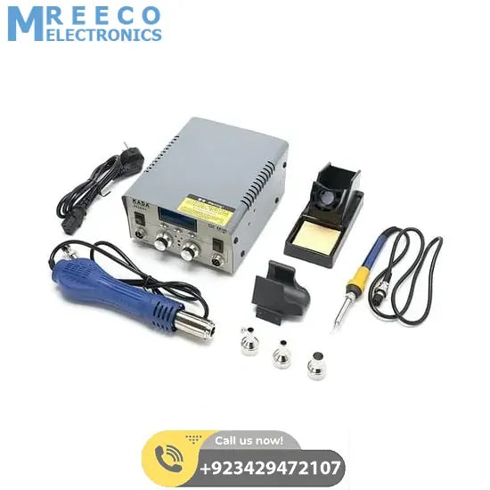 KADA 2018D+ SMD BGA Rework Station Hot Air Gun Soldering Iron 2 in 1 Welding Station - Side View