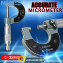 0-25mm 0.01mm Outside External Metric Gauge Micrometer Machinist Measuring Box - Front View