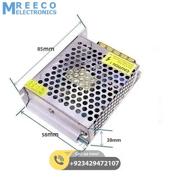 5V 5A AC To DC Switching Power Supply - Back View