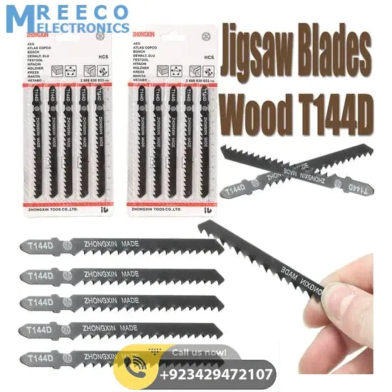 5Pcs Jigsaw Blades Wood Cutter T144D - Front View