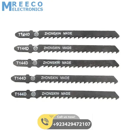 5Pcs Jigsaw Blades Wood Cutter T144D - Top View